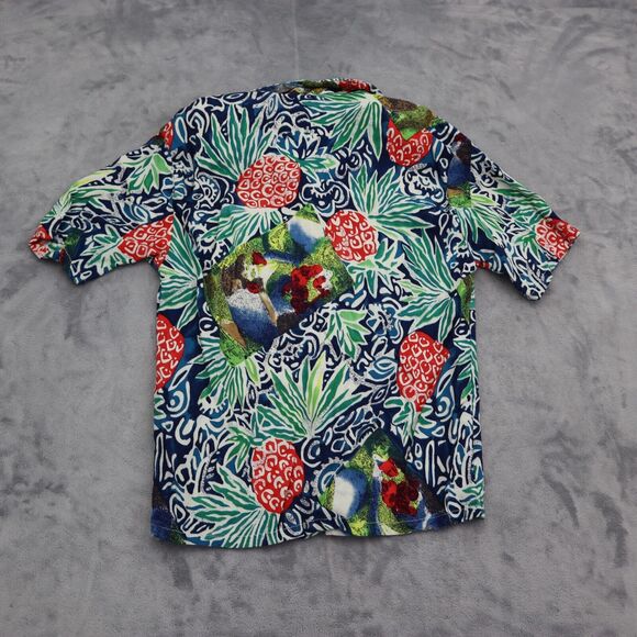 A laya Shirt Womens S Multicolor Floral Button Up Short Sleeve Collared Top - Picture 16 of 16